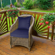 Outdoor Seat Cushion Set Waterproof Patio Furniture Cushion and Back Pillow Fade Resistant Deep SeatÊSet Chair Pad with Removable Cover for Chair Sofa
