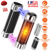 2 Packs 10000mAh Split-Magnetic Handwarmers 2 in 1 Portable Electric Pocket Heater Power Bank Portable Charger with 3 Heating Levels  for Camping Hunt
