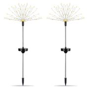 2Pcs Solar Powered Starburst Lights 240 LEDs Firework Lamp Garden Path Decor Lights