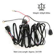 LED Light Bar Wiring Harness Kit 280W 12V 40A Power Relay Fuse On/Off Switch 10ft Length Universal Fitment Light Bar Accessories