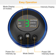 EMS Foot Massage Pad Electric Stimulator Massager Unit Rechargeable Leg Reshaping Muscle Pain Relax Massage Mat w/ 6 Modes 9 Intensity Levels