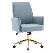 Mid-Back Velvet Office Chair with Memory Foam Cushion