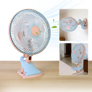 8.66In Oscillating Clip On Fan 2 Speeds Quiet Clamp Fan with 90° Oscillating & Tilting Angle Desktop Wall Mount for Home Office Dorms Strollers