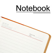 PU Leather Cover Notebook Memopad with Calendar World Map and Silk Ribbon