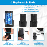 Cordless Car Buffer Polisher with 2Pcs 1500mAh Rechargeable Batteries 8 Speed Levels Wireless Polishing Waxer Machine Kit for Car Detailing