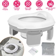 Portable Toddler Potty Toilet Foldable Potty Training Seat Cover with Splash Guard Include Storage Bag 20Psc Potty Bags Baby Toilet Trainer for Indoor
