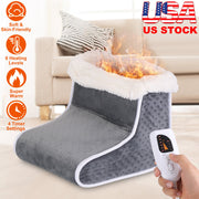 Heating Pad for Foot Electric Heated Foot Warmer Soft Leg Warmer Boots with 6 Level Heating 4 Level Timing