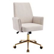 Mid-Back Velvet Office Chair with Memory Foam Cushion