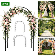 Adjustable Metal Garden Arch for Climbing Plants - 7.87ft Tall