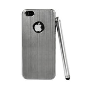 Silver Brushed Aluminum Chrome Hard Case for iPhone 5