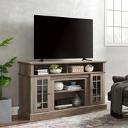 58" TV Stand with Glass Door Cabinets for TVs up to 65"