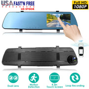 1080P Car DVR 4.3in Camera Dash Cam Camcorder Camera Recorder with 140¡ Angle Loop Recording Motion Detection Picture-in-Picture Display G-sensor