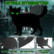 Halloween Cat Yard Sign Decorations 5Pcs Glow in the Dark Halloween Cat Fluorescence Lawn Sign with 10 Stakes for Haunted House Garden Yard and Scary