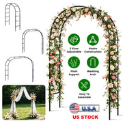 Adjustable Metal Garden Arch for Climbing Plants - 7.87ft
