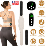 EMS Lower Back Massager Heating Pad Cordless Heating Pad for Back Belly Waist with Remote Magnetic Host 8 Modes 19 Intensity Levels 3 Heating Levels