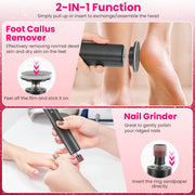 Electric Foot Callus Remover & Nail Grinder with 6 Speeds