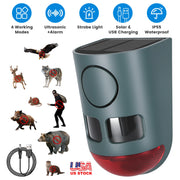 Solar Animal Repeller with Motion Sensor & Ultrasonic Sound