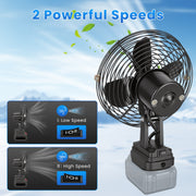 Portable Jobsite Fan 9" Compatible with Makita 21V Battery
