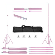 6.5 x 10ft Photo Video Studio Backdrop Background Stand Adjustable Heavy Duty Photography Backdrop Support Stand Set wit
