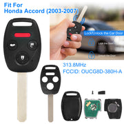 Fit For Honda Accord 2003-2007 Remote Keyless Entry Shell Button Car Key Fob Uncut Key Cover Case OUCG8D-380H-A FCCID 313.8MHz Frequency