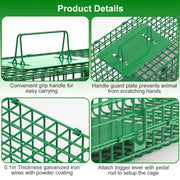 32in 2 Door Live Animal Cage Trap For Animals Under 12LBS Easy To Setup Humane Galvanized Iron Trap Cage For Rabbits Groundhogs Skunk Opossums Nutria