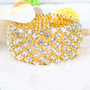 Gold Rhinestone Bling Bracelet