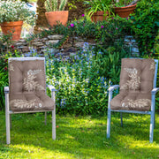 2Pcs Rocking Chair Cushion Upper And Lower Back And Seat Sets with Non-Slip Ties Polyester Fiber Filling Comfortable for Indoor Home Office Car