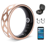 Smart Ring Health Tracker Fitness/Sleep/Stress/HRV Tracker with Charging Case Magnetic Charging Cable for Women's & Men Compatible with iOS & Android 7-