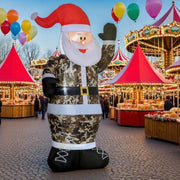 8FT Inflatable Camouflage Santa with LED Lights & Fan