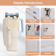 Water Bottle Carrier Bag with Adjustable Strap & Phone Pocket