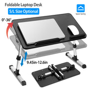 Foldable Laptop Stand Height Angle Adjust Notebook Bed Desk Breakfast Reading Table For Sofa Couch Floor Dormitory