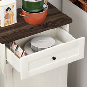 10 Gallon Tilt-Out Trash Cabinet with Drawer - Antique White
