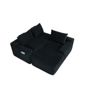Cloud L-Shaped Corduroy Sectional Sofa with Chaise Lounge