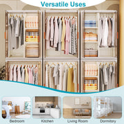 Small Wardrobe Closet Kids Wardrobe Clear Wardrobe Closet for Hanging Clothes Stackable Storage Cabinet with Magnetic Design for Living Room Bedroom D