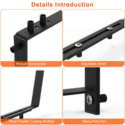 4Pcs Adjustable Planter Box Brackets Flower Box Holders Window Boxes Planters Hooks No Drill Railing Planter Mounts for Windowsills Garden Fences Balc