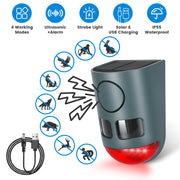 Solar Animal Repeller with Motion Sensor & Ultrasonic Sound