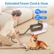 Pet Grooming Vacuum Kit with 7 Tools & 10000PA Suction
