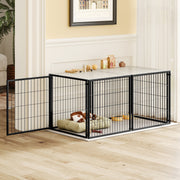 48.2" Indoor Dog Kennel with PVC Top Cover and Flexible Door