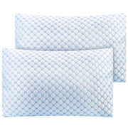 Cooling Memory Foam Pillow Ventilated Soft Bed Pillow w/ Cooling Gel Infused Memory Foam Heat Moisture Reducing Cooling Fiber Breathable Machine Washa