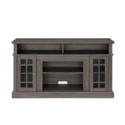 58" TV Stand with Glass Door Cabinets for TVs up to 65"