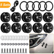5Set Car Quick Release Bumper Fasteners Front Rear Bumper Holders Trunk Fender Hatch Lids Kit