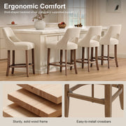 Counter Height Bar Stools Set of 2 with Cutout Back