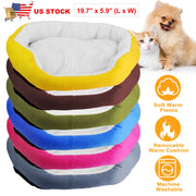 Pet Dog Bed Soft Warm Fleece Puppy Cat Bed Dog Cozy Nest Sofa Bed Cushion For S/M Dog