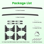 Roof Rack Cross Bars for Toyota RAV4 2019-2025 Flush Rails