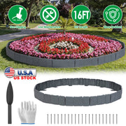 Plastic Landscape Edging 16FT Kit with Cobblestone Design