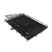 24inches Dogs Crate Folding Metal Pets Crates Double Door Puppy Cage Easy Set Up