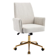 Mid-Back Velvet Office Chair with Memory Foam Cushion
