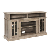 58" TV Stand with Glass Door Cabinets for TVs up to 65"