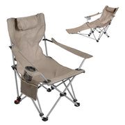 Reclining Camping Chair with Footrest – 4-Position Adjustable