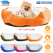 Pet Dog Bed Soft Warm Fleece Puppy Cat Bed Dog Cozy Nest Sofa Bed Cushion For S/M Dog